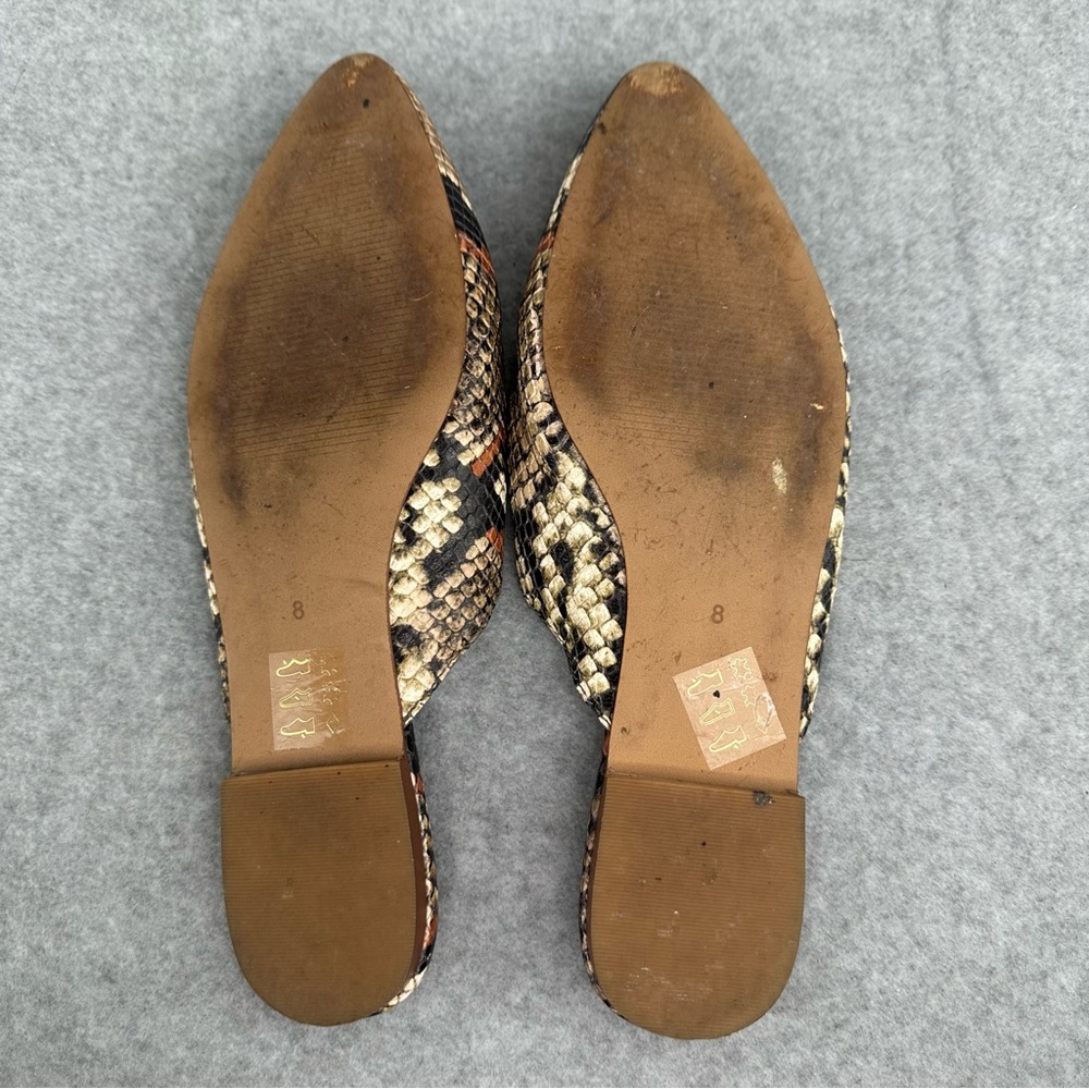 Madewell Remi Mules in Snake Embossed Leather Spiced Cider Multi Colorway Size 8 - Picture 8 of 9